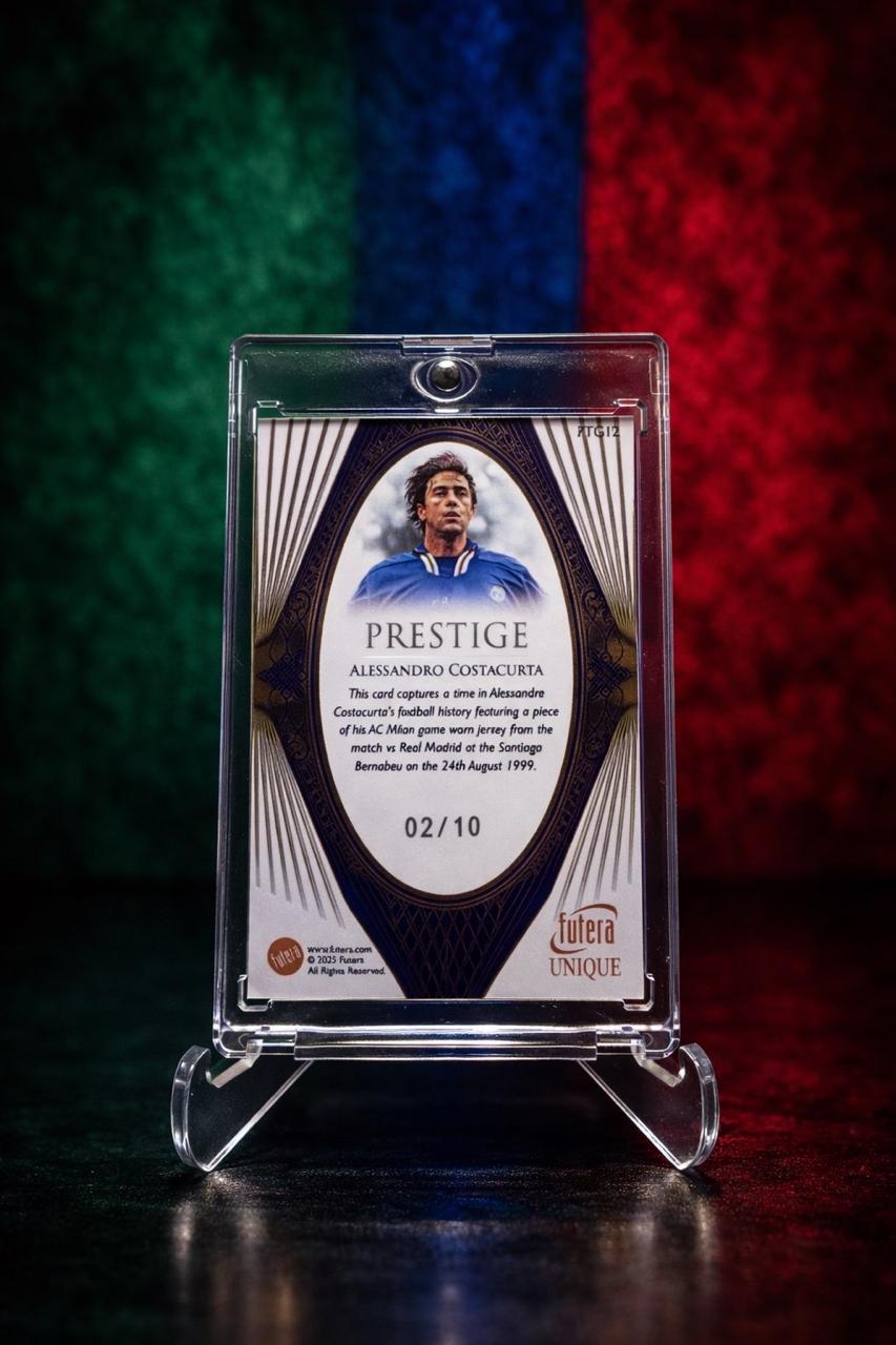 Alessandro Costacurta Patch 10 Futera Unique Game Worn Relic