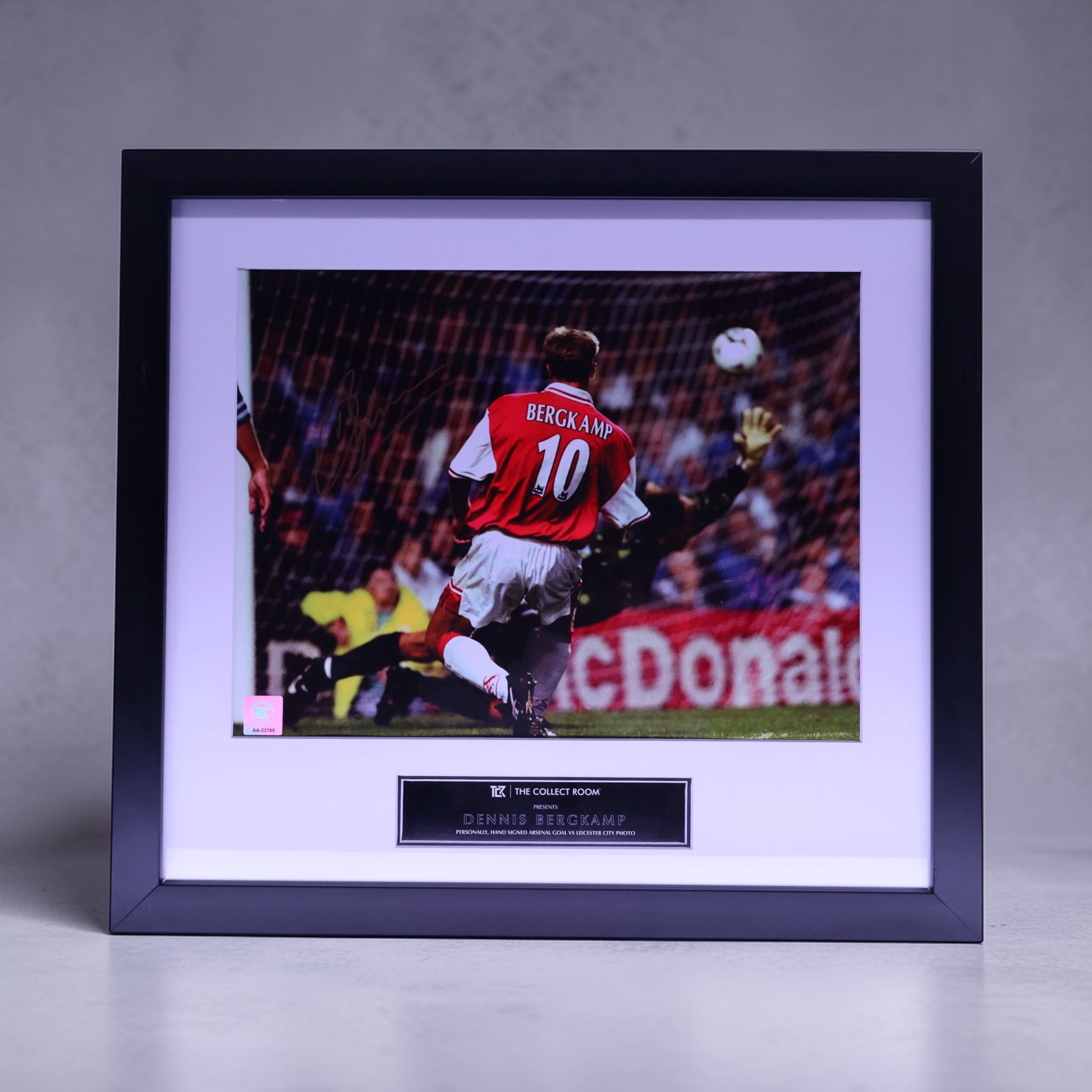 Dennis Bergkamp Signed Poster (Framed)