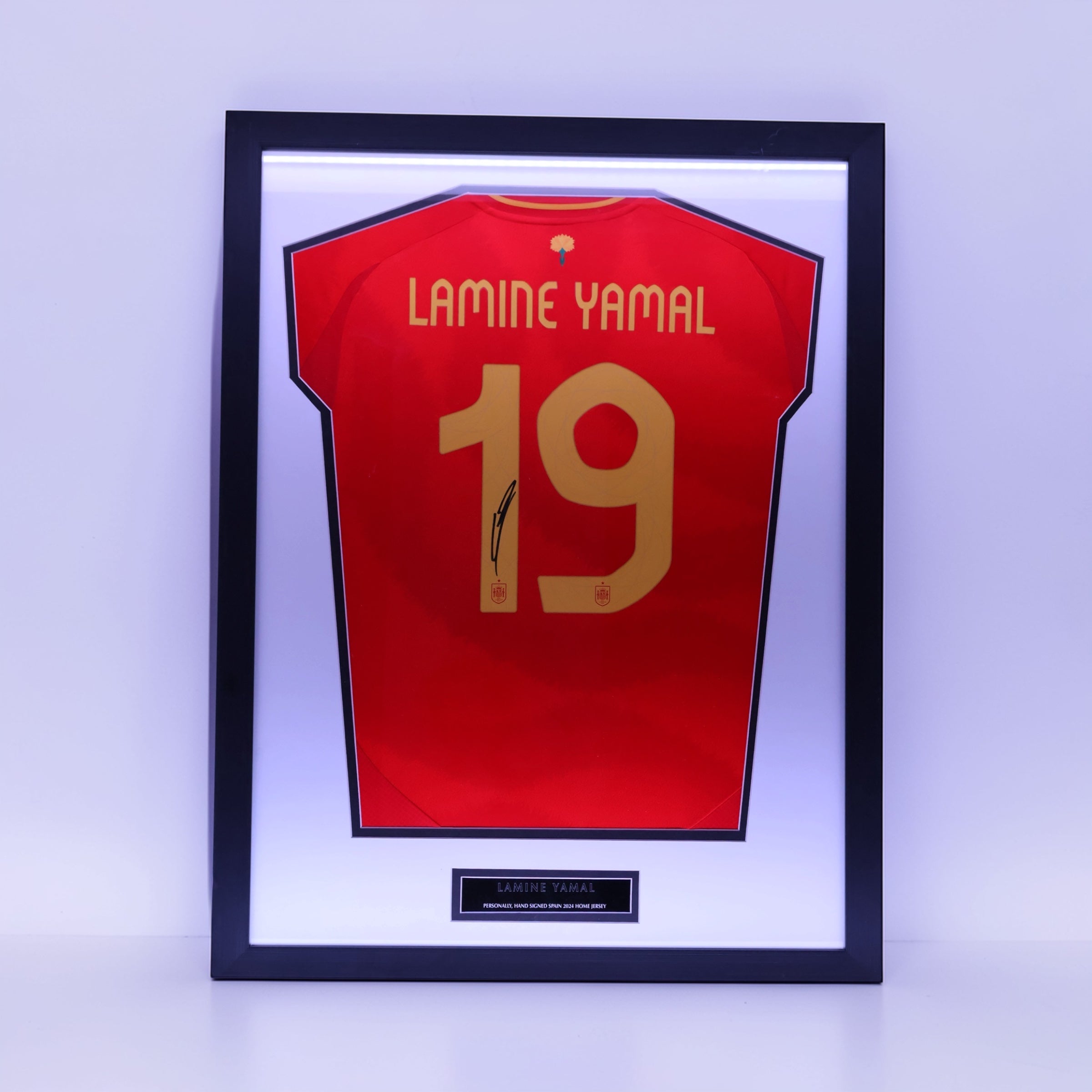 Signed Lamine Yamal Spain Jersey (Framed)