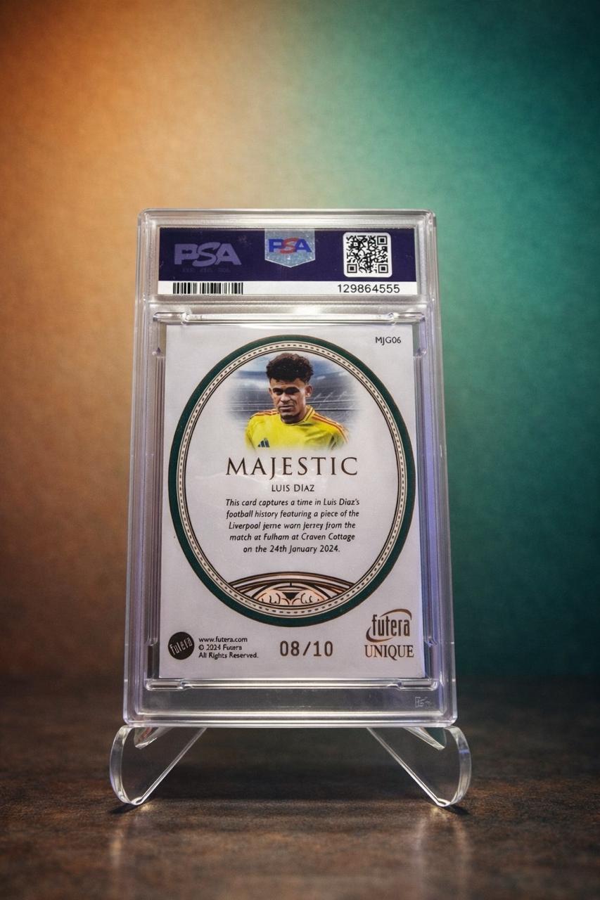 Luis Diaz Patch /10 PSA 9 Futera Unique Game Worn